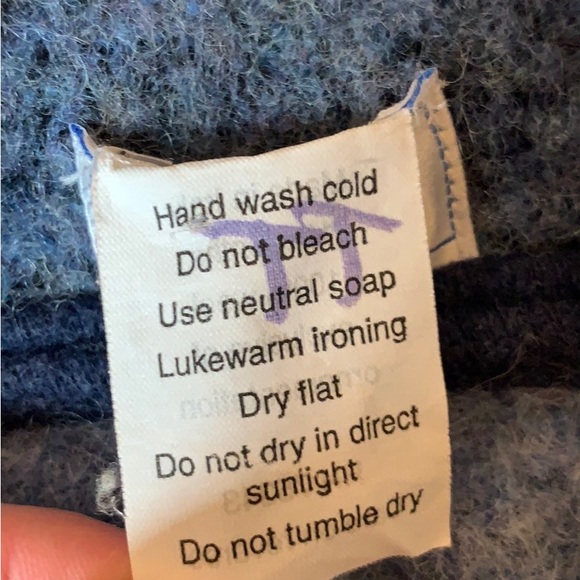 Ornella blue wool baby jacket with teddy bear Size 12 Months Made in Italy - Picture 8 of 9